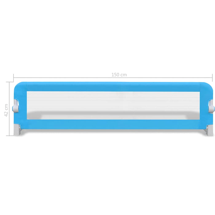 Balustradă de protecție pat copii, 2 buc., albastru, 150x42 cm - WALTI WALTI