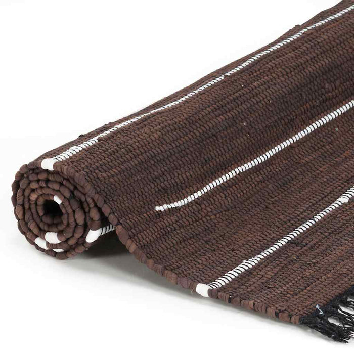 Covor Chindi țesut manual, maro, 160 x 230 cm, bumbac WALTI