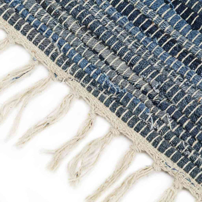 Covor Chindi țesut manual, albastru, 120 x 170 cm, denim WALTI