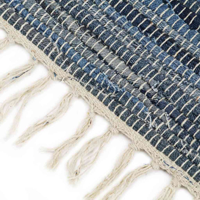 Covor Chindi țesut manual, albastru, 200 x 290 cm, denim WALTI