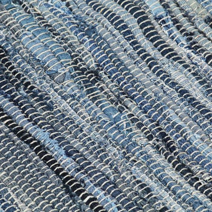 Covor Chindi țesut manual, albastru, 200 x 290 cm, denim WALTI