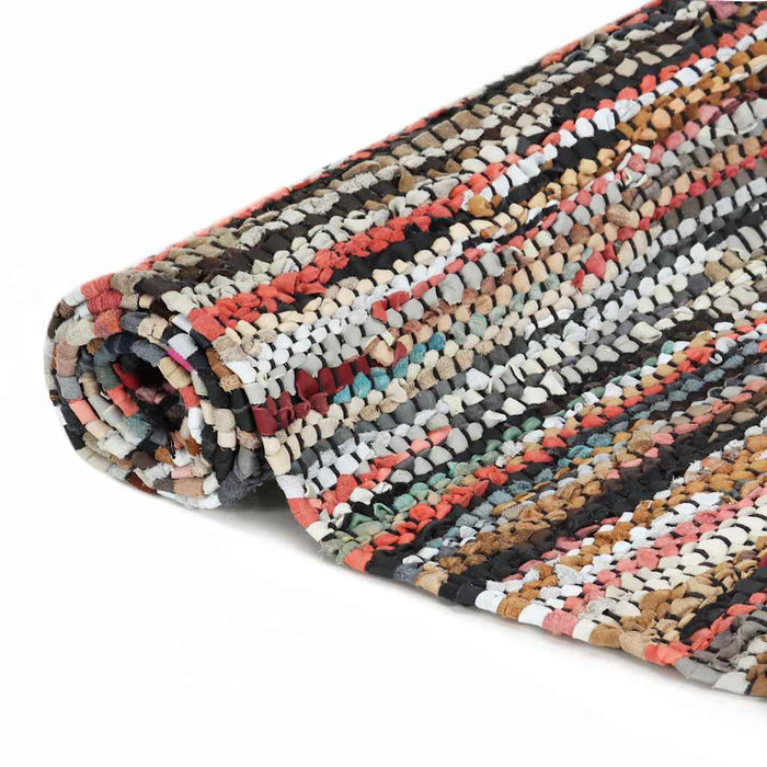 Covor Chindi țesut manual, multicolor, 120 x 170 cm, piele WALTI