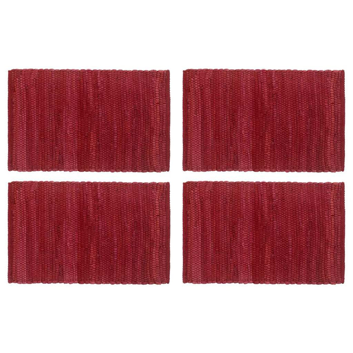 Naproane, 4 buc., chindi, grena, 30 x 45 cm, bumbac WALTI