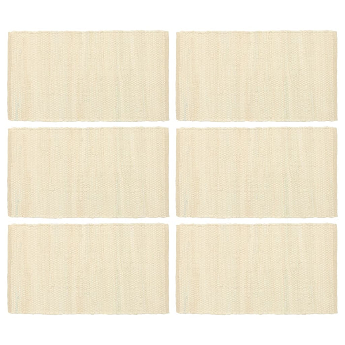 Naproane, 6 buc., chindi, crem, 30 x 45 cm, bumbac WALTI