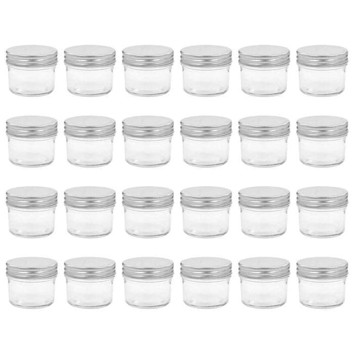 Borcane din sticlă pentru gem cu capac argintiu 24 buc. 110 ml - WALTI WALTI