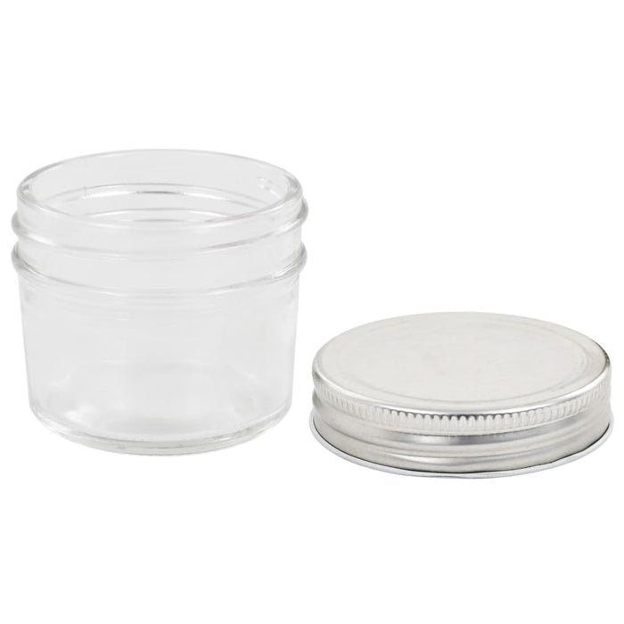 Borcane din sticlă pentru gem, capace argintii, 96 buc, 110 ml - WALTI WALTI