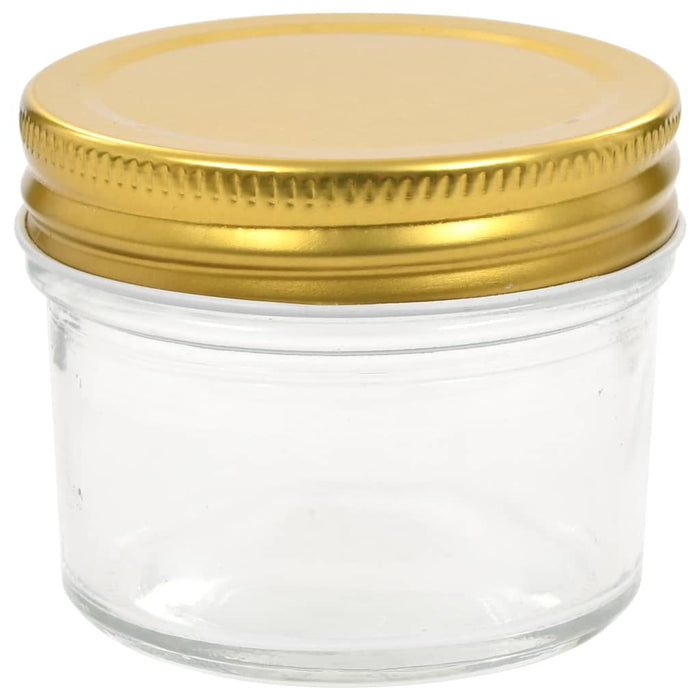 Borcane din sticlă pentru gem cu capac auriu 24 buc. 110 ml - WALTI WALTI