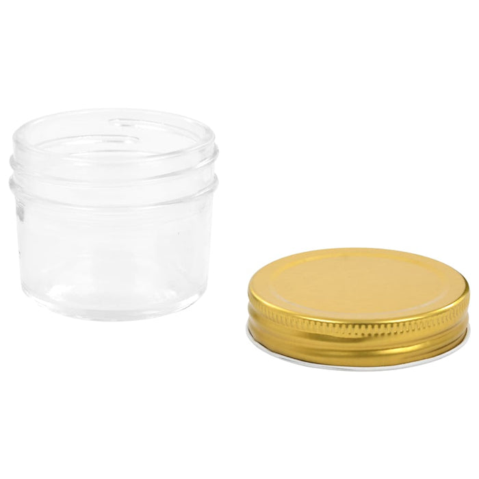 Borcane din sticlă pentru gem cu capac auriu 24 buc. 110 ml - WALTI WALTI