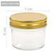 Borcane din sticlă pentru gem cu capac auriu 24 buc. 110 ml - WALTI WALTI