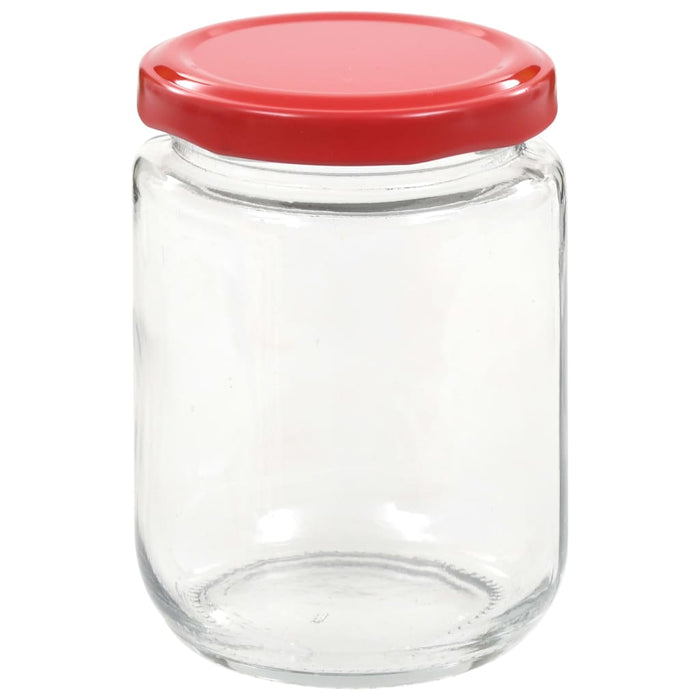 Borcane din sticlă pentru gem, capac roșu, 48 buc., 230 ml - WALTI WALTI