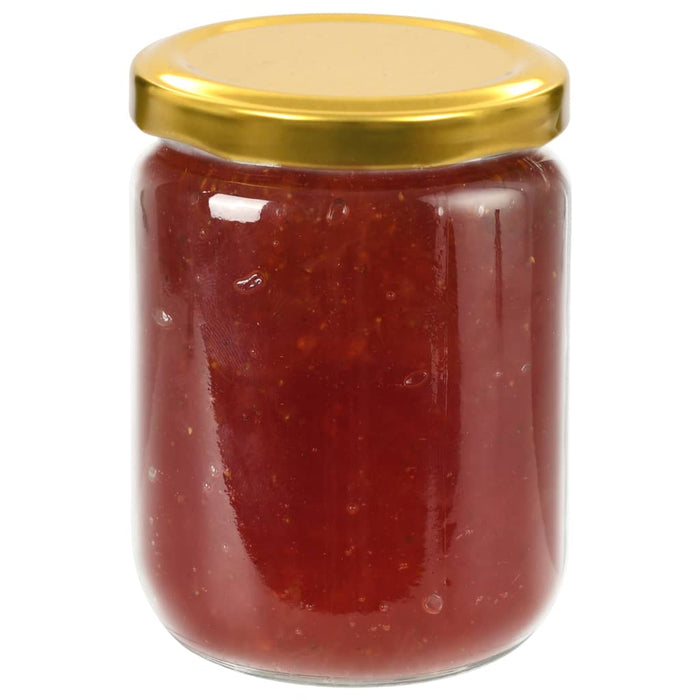 Borcane din sticlă pentru gem, capac auriu, 48 buc., 230 ml - WALTI WALTI