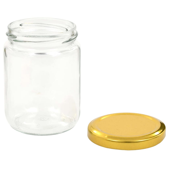 Borcane din sticlă pentru gem, capac auriu, 48 buc., 230 ml - WALTI WALTI