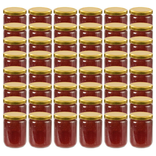 Borcane din sticlă pentru gem, capac auriu, 48 buc., 230 ml - WALTI WALTI