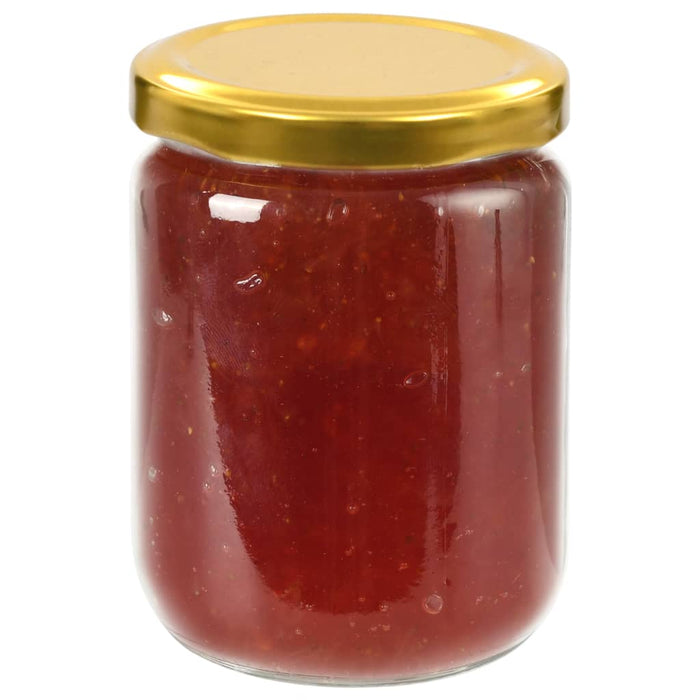 Borcane din sticlă pentru gem, capace aurii, 96 buc., 230 ml - WALTI WALTI