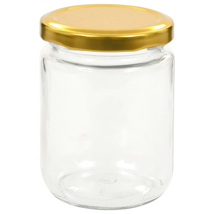 Borcane din sticlă pentru gem, capace aurii, 96 buc., 230 ml - WALTI WALTI