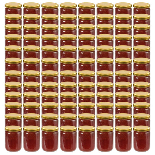 Borcane din sticlă pentru gem, capace aurii, 96 buc., 230 ml - WALTI WALTI
