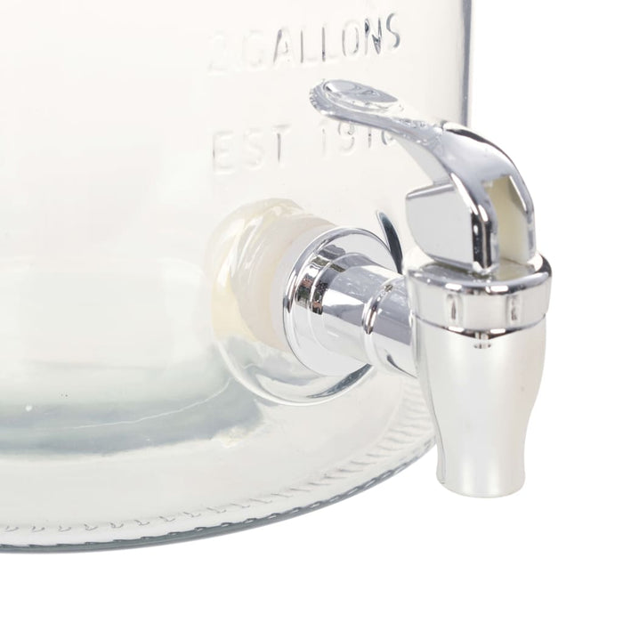 Dozator de apă XXL cu robinet, transparent, 8 L, sticlă - WALTI WALTI