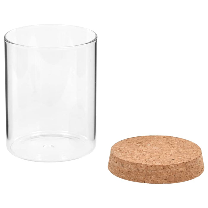 Borcane din sticlă depozitare, capac de plută, 6 buc., 650 ml - WALTI WALTI