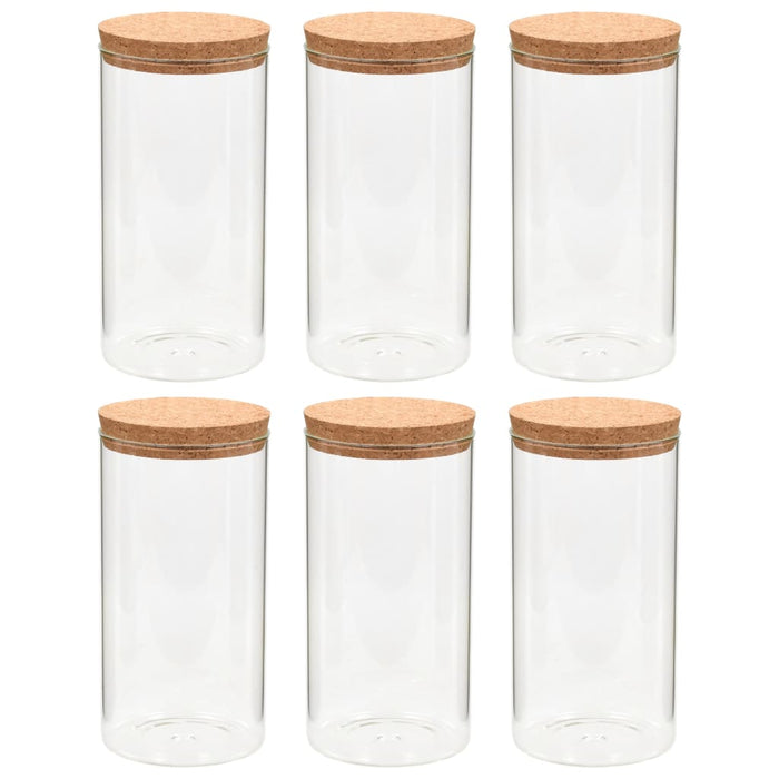 Borcane din sticlă depozitare, capac de plută, 6 buc., 1100 ml - WALTI WALTI