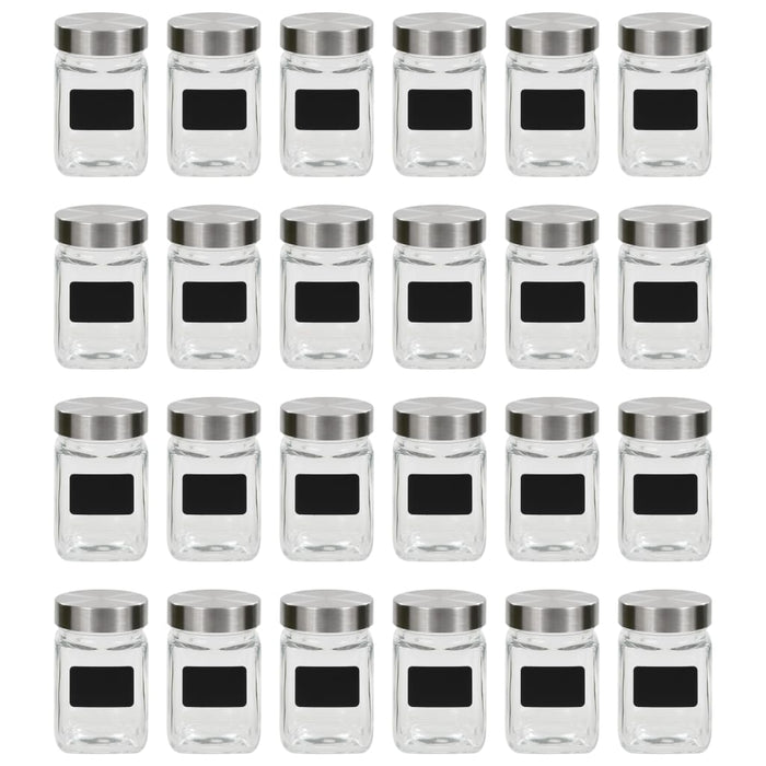 Borcane de depozitare cu etichetă, 24 buc., 300 ml - WALTI WALTI