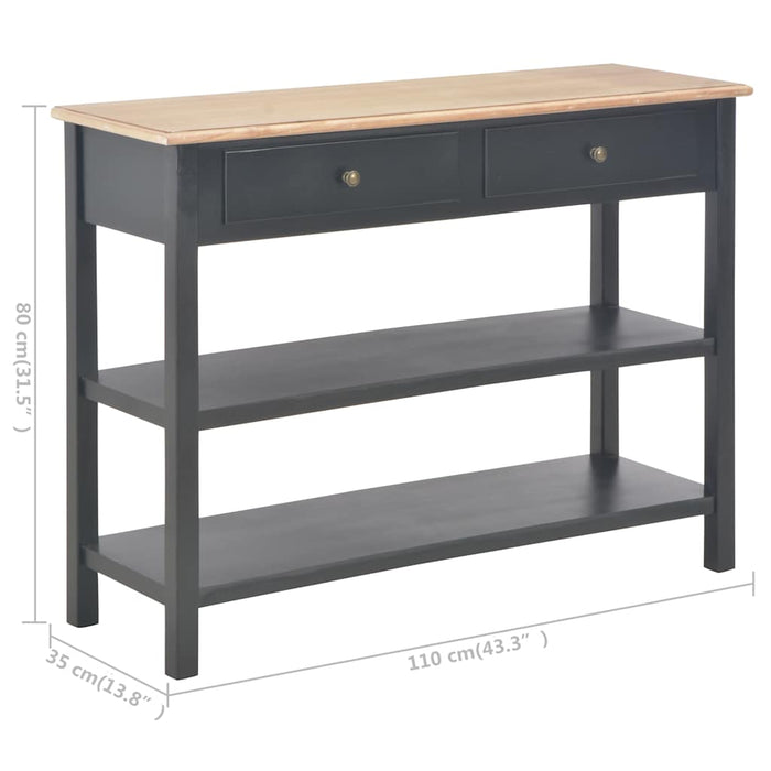 Dulap, negru, 110x35x80 cm, MDF WALTI