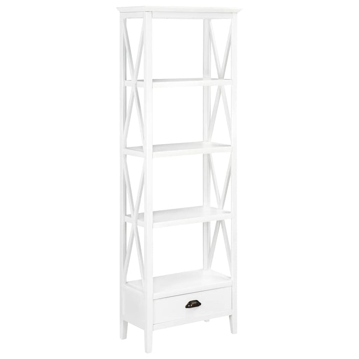 Bibliotecă cu 1 sertar, alb 60x30x170 cm, MDF WALTI
