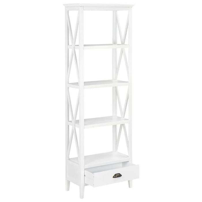 Bibliotecă cu 1 sertar, alb 60x30x170 cm, MDF WALTI
