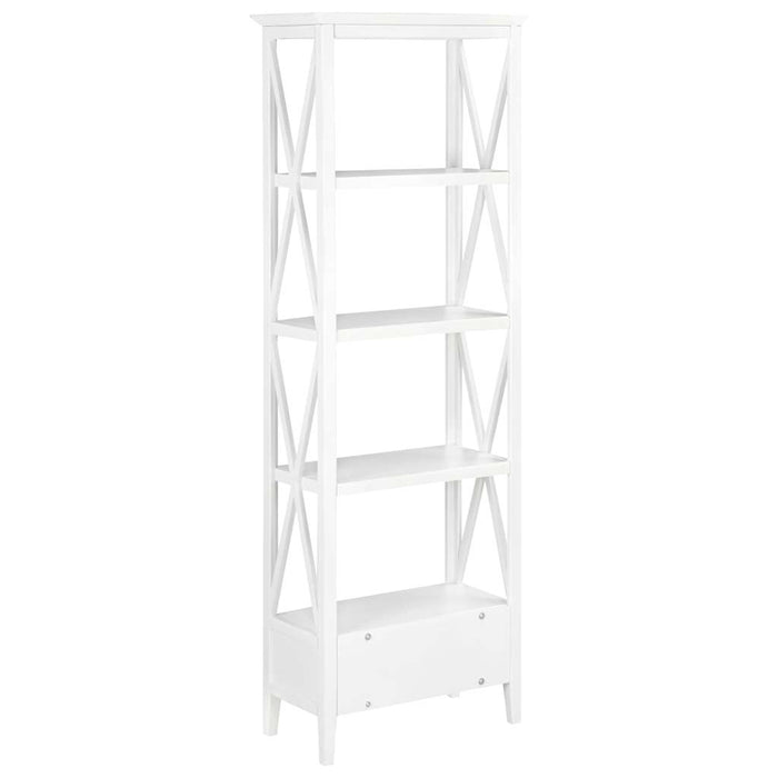 Bibliotecă cu 1 sertar, alb 60x30x170 cm, MDF WALTI