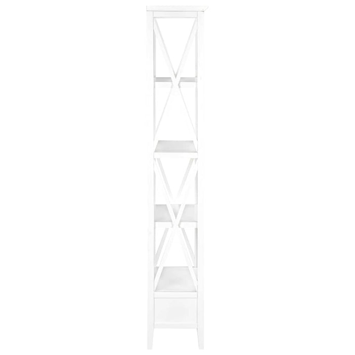 Bibliotecă cu 1 sertar, alb 60x30x170 cm, MDF WALTI