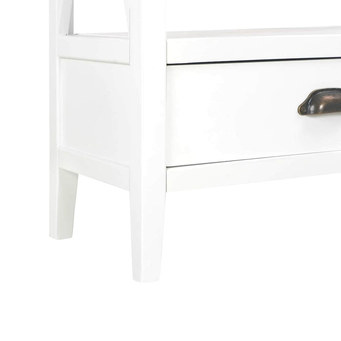 Bibliotecă cu 1 sertar, alb 60x30x170 cm, MDF WALTI