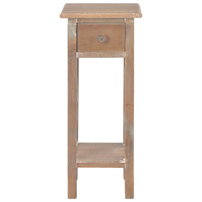 Masă laterală din lemn, maro, 27x27x65,5 cm, lemn WALTI