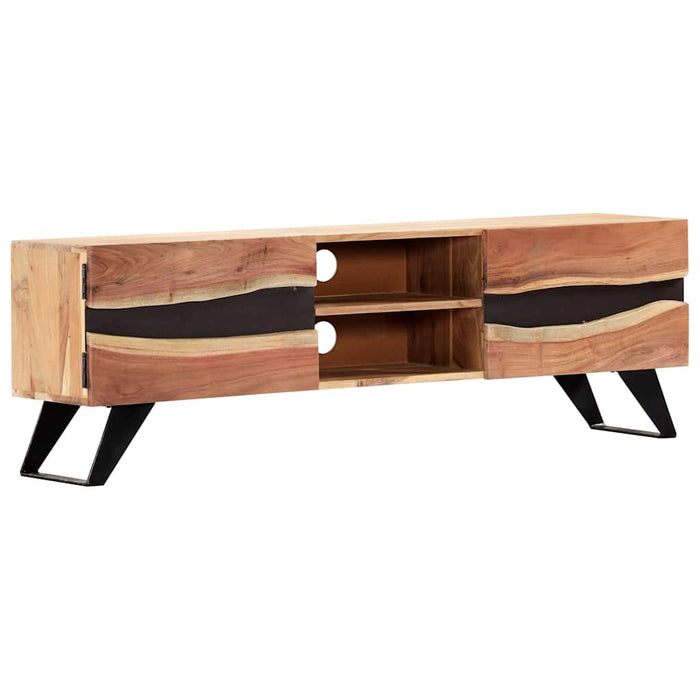 Comodă TV, 140x30x45 cm, lemn masiv de acacia WALTI