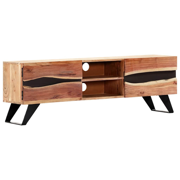 Comodă TV, 140x30x45 cm, lemn masiv de acacia WALTI