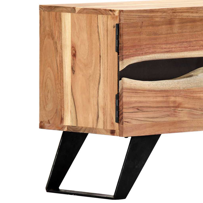 Comodă TV, 140x30x45 cm, lemn masiv de acacia WALTI
