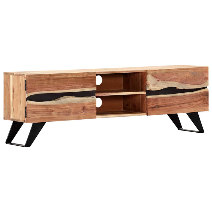 Comodă TV, 140x30x45 cm, lemn masiv de acacia WALTI