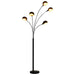 Lampă de podea, negru și auriu, 200 cm, 5 x E14 - WALTI WALTI