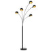 Lampă de podea, negru și auriu, 200 cm, 5 x E14 - WALTI WALTI
