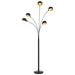 Lampă de podea, negru și auriu, 200 cm, 5 x E14 - WALTI WALTI