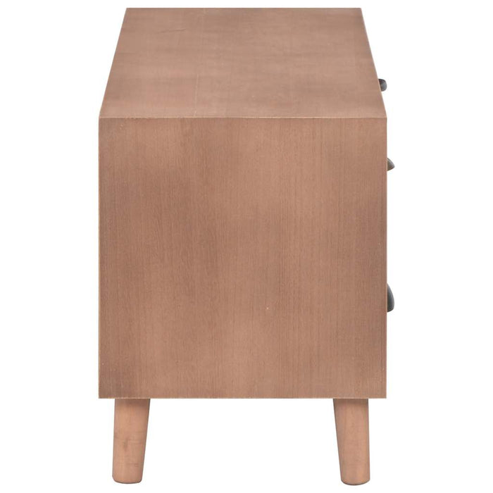 Comodă TV cu 5 sertare, 90x30x40 cm, lemn masiv pin WALTI
