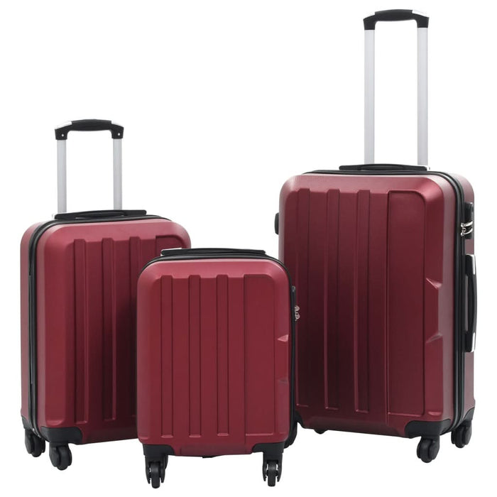 Set valize cu carcasă rigidă, 3 buc., roșu vin, ABS - WALTI WALTI