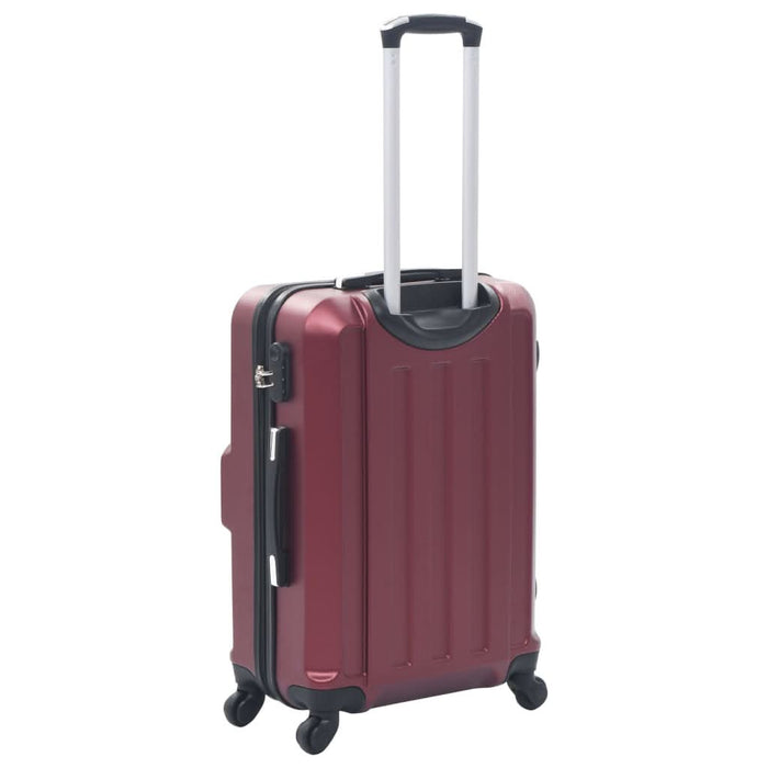 Set valize cu carcasă rigidă, 3 buc., roșu vin, ABS - WALTI WALTI