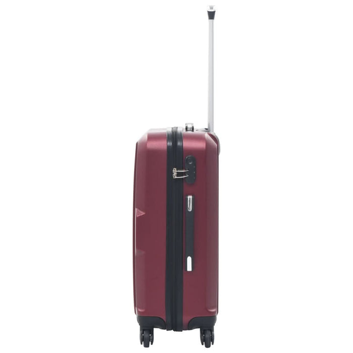 Set valize cu carcasă rigidă, 3 buc., roșu vin, ABS - WALTI WALTI