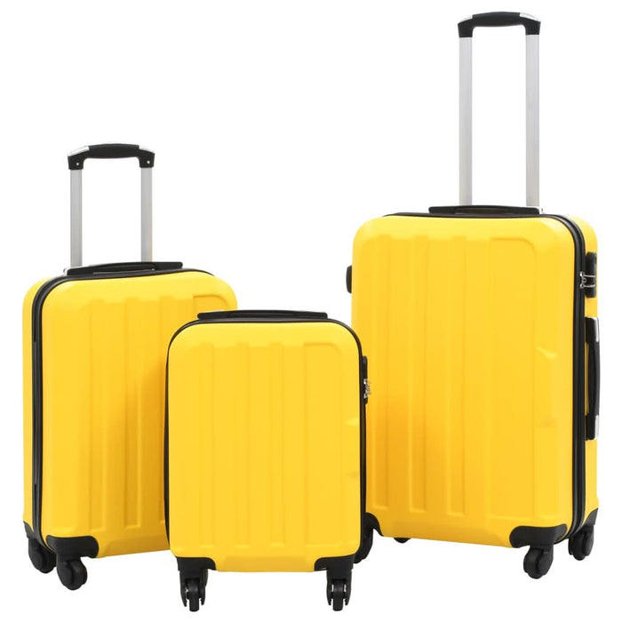 Set valize carcasă rigidă, 3 buc., galben, ABS - WALTI WALTI