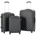 Set valiză carcasă rigidă, 3 buc., negru, ABS - WALTI WALTI
