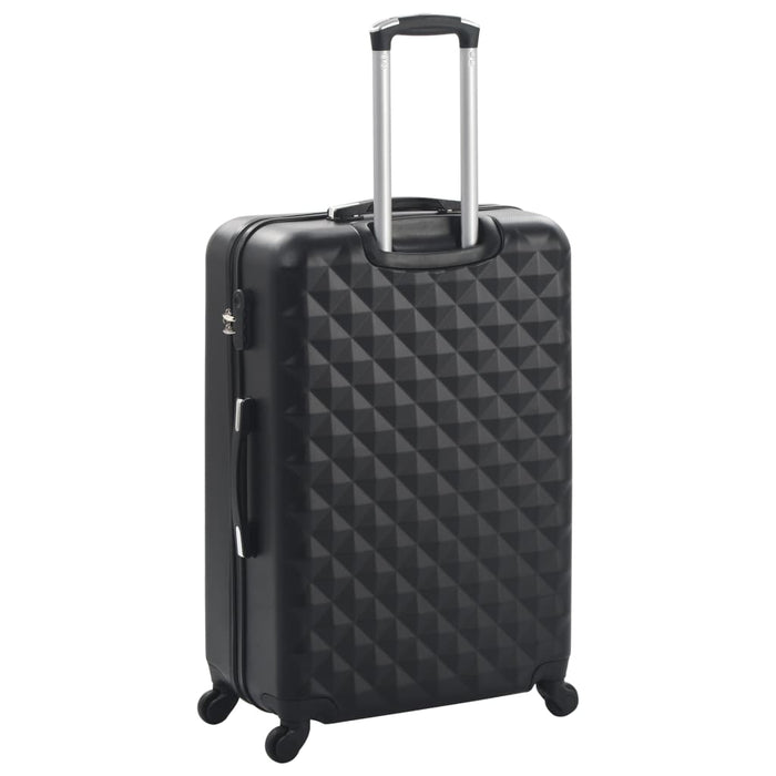 Set valiză carcasă rigidă, 3 buc., negru, ABS - WALTI WALTI