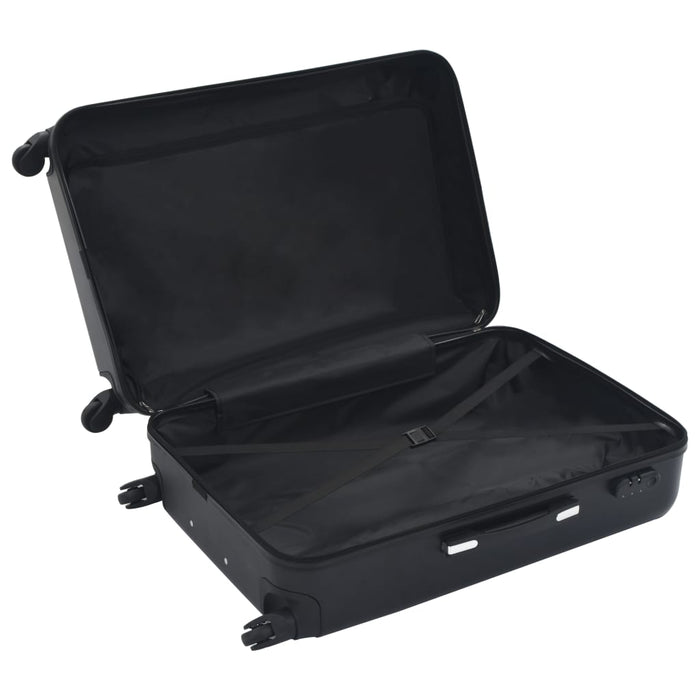 Set valiză carcasă rigidă, 3 buc., negru, ABS - WALTI WALTI