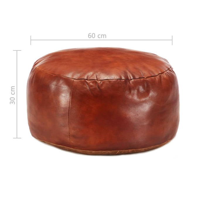 Taburet, cafeniu, 60 x 30 cm, piele naturală de capră - WALTI WALTI