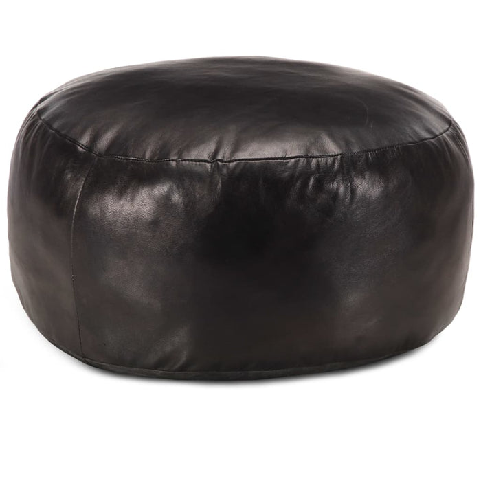 Fotoliu puf, negru, 60 x 30 cm, piele naturală de capră - WALTI WALTI