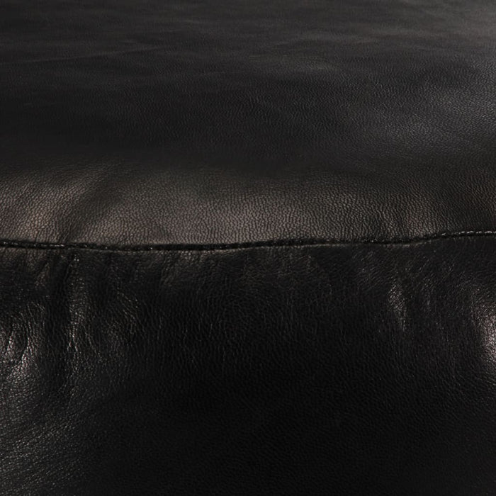 Fotoliu puf, negru, 60 x 30 cm, piele naturală de capră - WALTI WALTI