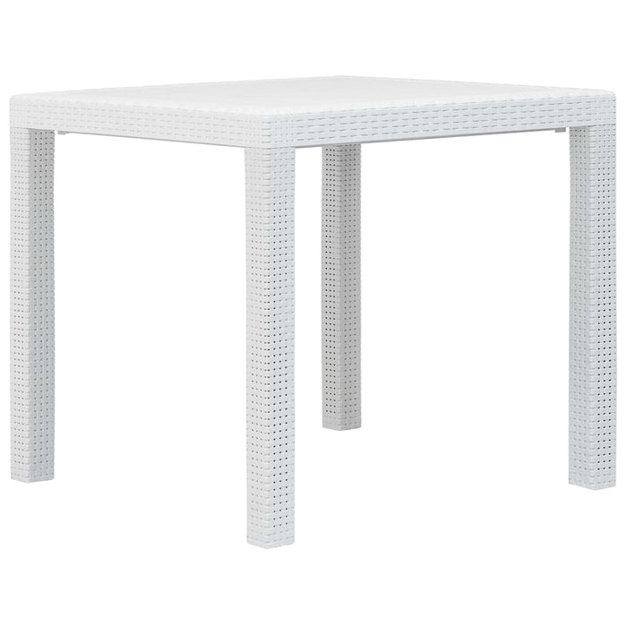 Set mobilier de exterior 5 piese alb plastic aspect ratan WALTI